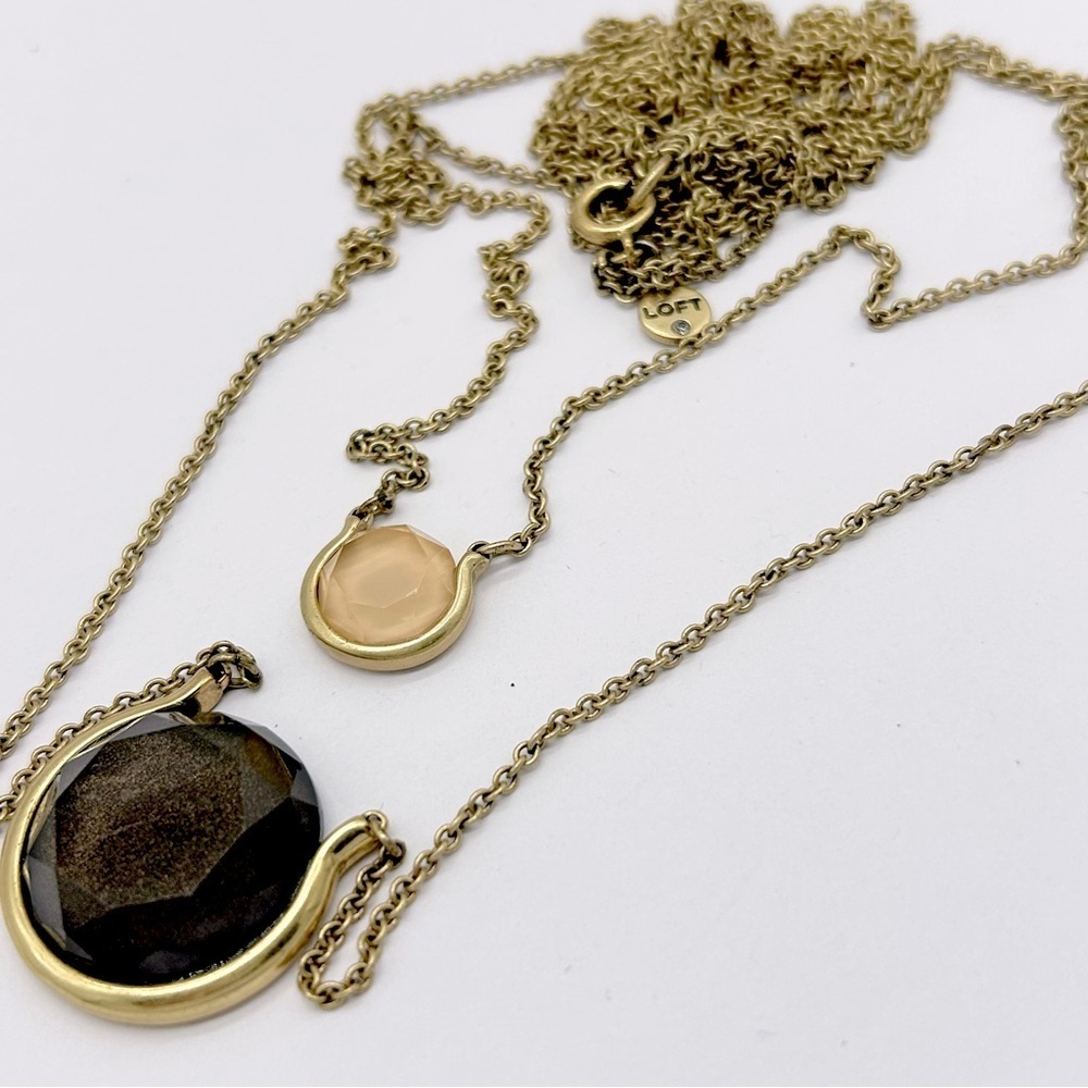 LOFT Double Strand Gem Necklace